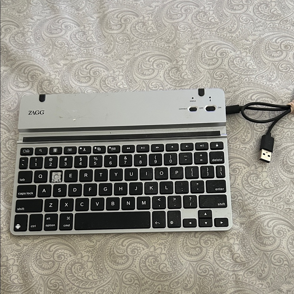 ZAGG Silver and Black Wireless Keyboard